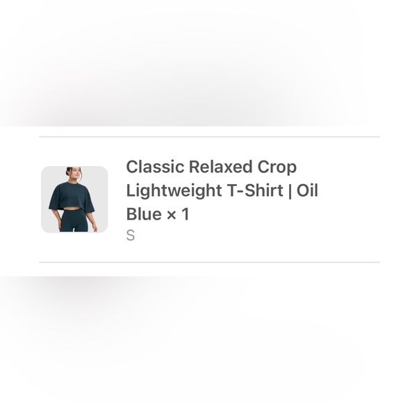 Oner Active Cropped Tee in Blue Oil - Picture 1 of 4